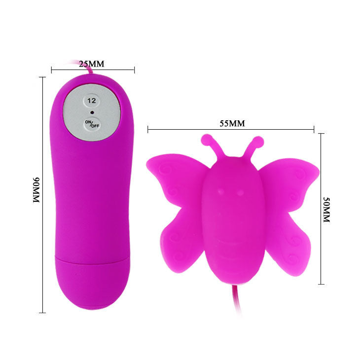 DANCE - BUTTERFLY CLITORAL STIMULATOR LOVE EGGS 12 SPEEDS LILAC REMOTE CONTROL