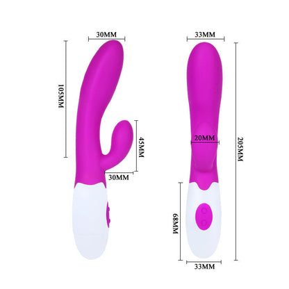 PRETTY LOVE - FLIRTATION VIBRATOR WITH CLITORAL STIMULATOR ALVIS