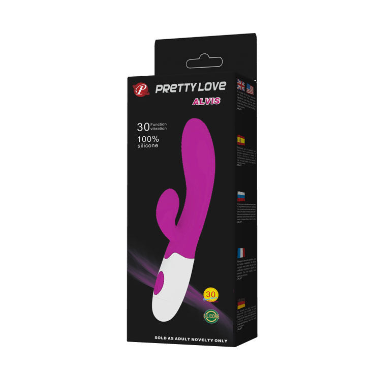 PRETTY LOVE - FLIRTATION VIBRATOR WITH CLITORAL STIMULATOR ALVIS