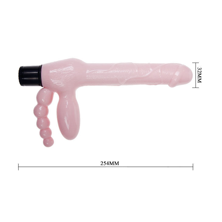 DANCE - TPR CORDLESS HARNESS WITH VIBRATION AND ANAL STIMULATION 25.4 CM