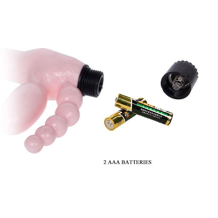 DANCE - TPR CORDLESS HARNESS WITH VIBRATION AND ANAL STIMULATION 25.4 CM