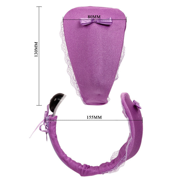 DANCE - VIBRATING THONG WITH REMOTE CONTROL, LILAC