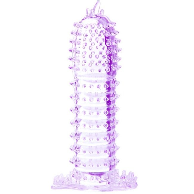 DANCE - PENIS SLEEVE WITH STIMULATING POINTS PURPLE 14 CM