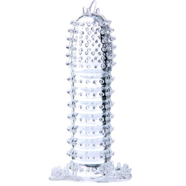 DANCE - PENIS SLEEVE WITH STIMULATING POINTS TRANSPARENT 14 CM