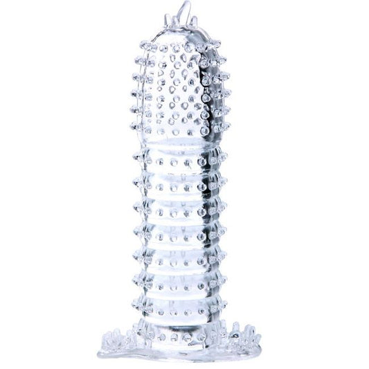 DANCE - PENIS SLEEVE WITH STIMULATING POINTS TRANSPARENT 14 CM