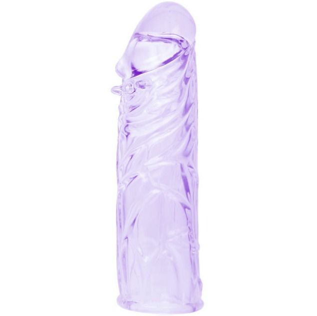 DANCE - LILAC SILICONE PENIS SLEEVE, ADAPTABLE 13 CM