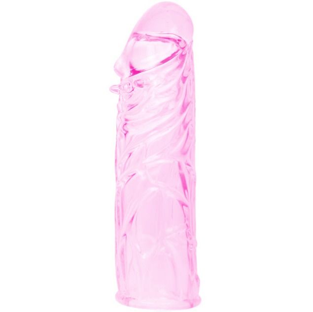 DANCE - PINK SILICONE STIMULATING PENIS SHELL 13 CM