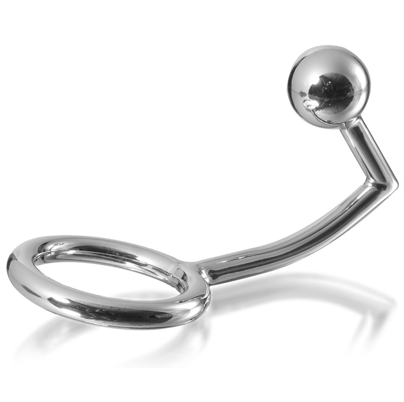 Metall dur - anell de polla amb ganxo de 40 mm anal de Intruder