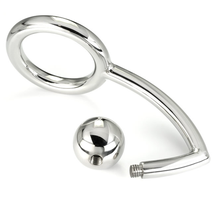 METAL HARD - COCK RING RING MED ANAL INTRÄNGSKROK 45MM