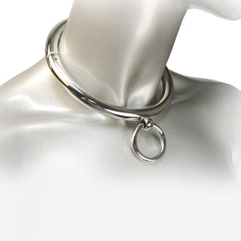 METAL HARD - BDSM COLLAR WITH RING 18CM