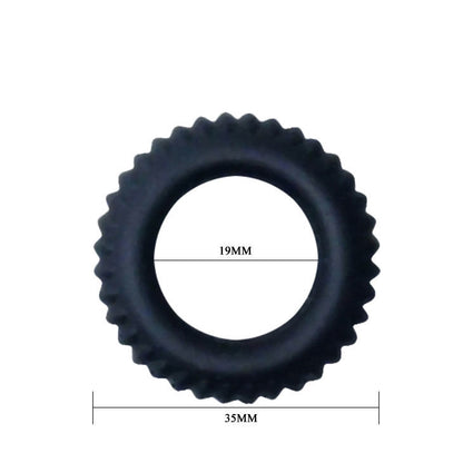 DANS - TITAN COCKRING SVART 1,9 CM