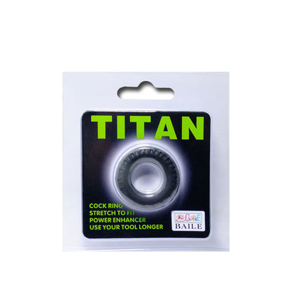 DANS - TITAN COCKRING SVART GRÖN 2 CM