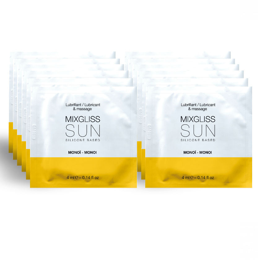 MIXGLISS - SILICONE BASE LUBRICANT MONOI SCENT 12 SINGLE-DOSE 4ML