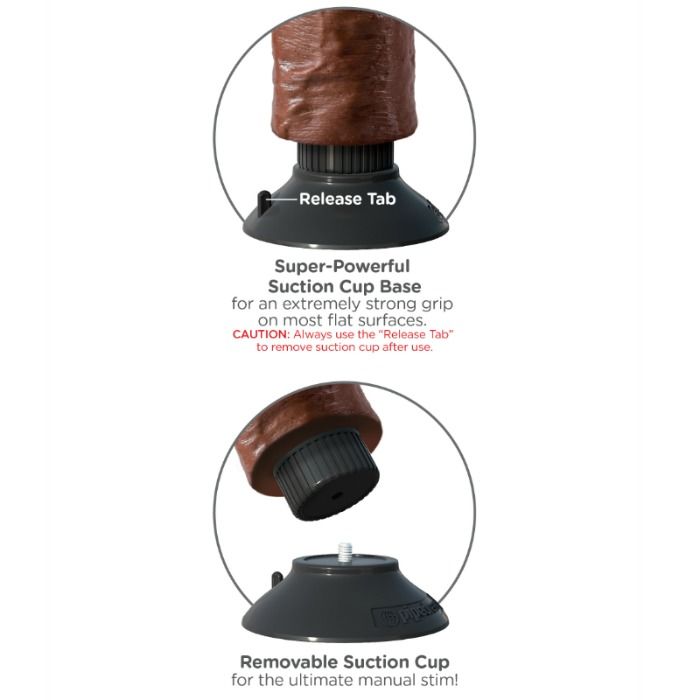 KING COCK - DILDO VIBRADOR MARRÓN 17.78 CM
