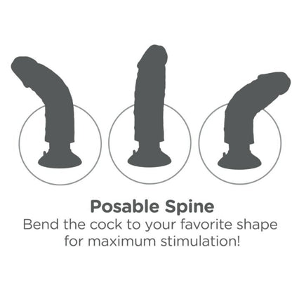 KING COCK - DILDO VIBRADOR CON TESTÍCULOS 17.78 CM NATURAL