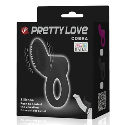 PRETTY LOVE - COBRA VIBRATING RING BLACK COBRA