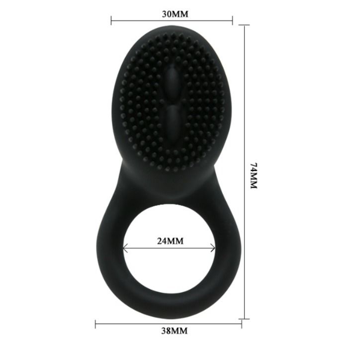 PRETTY LOVE - COBRA VIBRATING RING BLACK COBRA