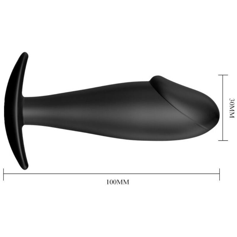 PRETTY LOVE - SILICONE ANAL PLUG IN THE SHAPE OF A BLACK PENIS