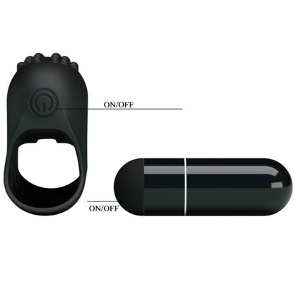 PRETTY LOVE - FLIRTATION DEDAL CON VIBRACIÓN STEWARD NEGRO