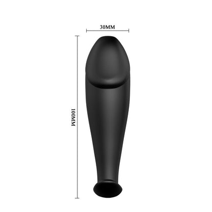 PRETTY LOVE - SILICONE ANAL PLUG PENIS SHAPE WITH 12 VIBRATION MODES BLACK