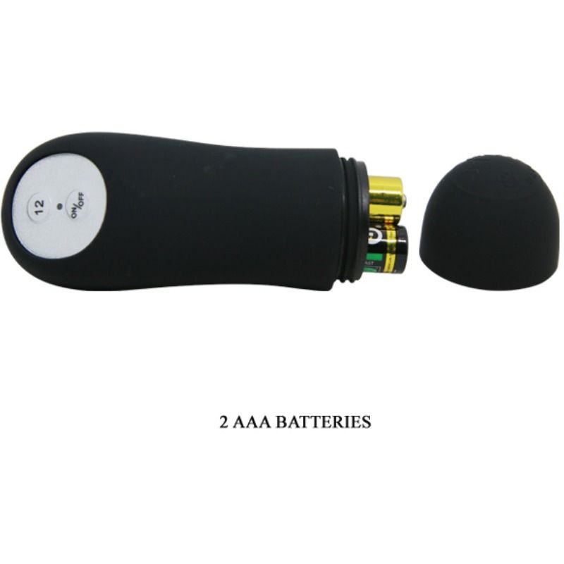 PRETTY LOVE - SILICONE ANAL PLUG PENIS SHAPE WITH 12 VIBRATION MODES BLACK