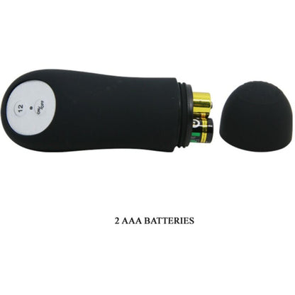 PRETTY LOVE - SILICONE ANAL PLUG PENIS SHAPE WITH 12 VIBRATION MODES BLACK