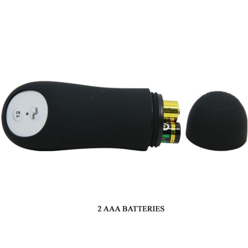 PRETTY LOVE - PLUG ANAL SILICONA ESTIMULACIÓN EXTRA Y 12 MODOS VIBRACIÓN NEGRO CONTROL REMOTO