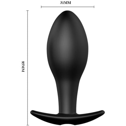 PRETTY LOVE - ANCHOR SHAPED SILICONE ANAL PLUG 12 VIBRATION MODES BLACK