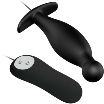 PRETTY LOVE - PLUG ANAL SILICONA 12 MODOS VIBRACIÓN NEGRO