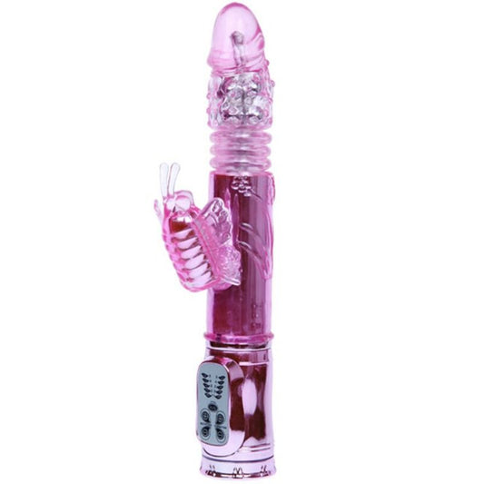 DANCE - RECHARGEABLE VIBRATOR WITH ROTATION AND THROBBING BUTTERFLY STIMULATOR