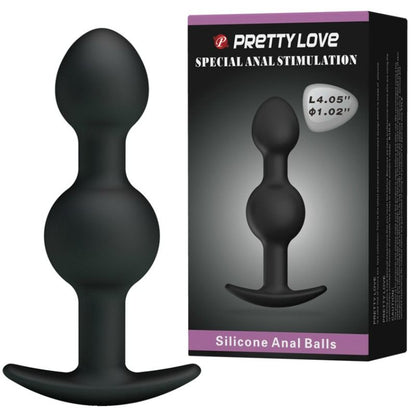 PRETTY LOVE - SILICONE ANAL BEADS SPECIAL STIMULATION 10.3 CM BLACK