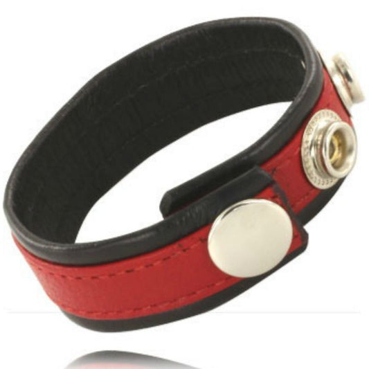 Cos de cuir: corretja de cuir regulable per al penis vermell