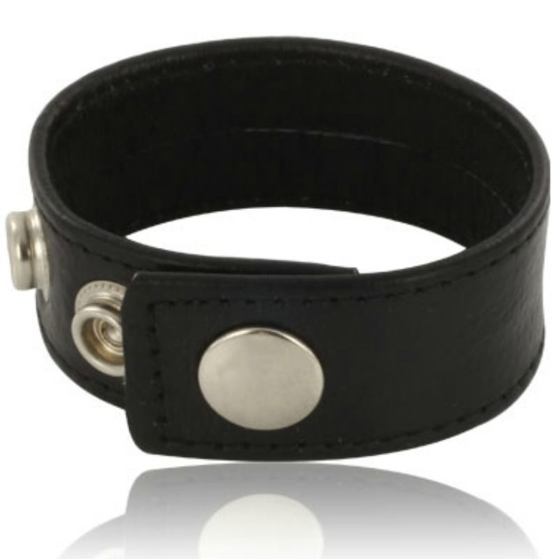 Cos de cuir - Correa de cuir regulable per al penis negre