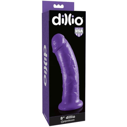 DILLIO - DILDO WITH SUCTION CUP 8 INCH LILAC