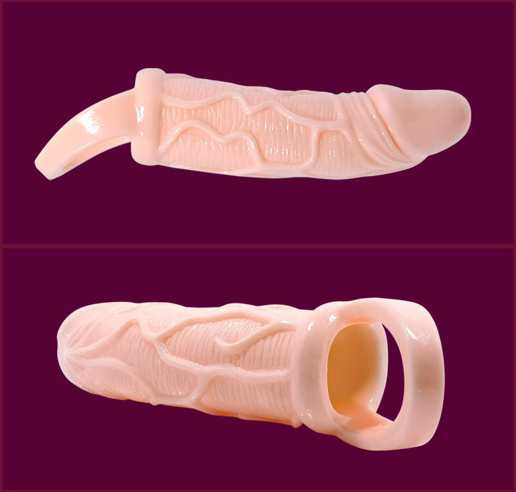 DANCE - VIBRATING PENIS EXTENDER SLEEVE WITH TESTICLE STRAP 13.5 CM