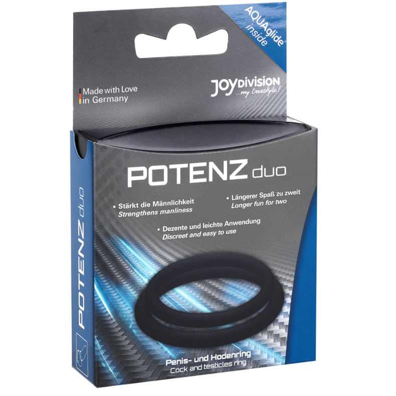 JoyDivision Potenzduo - Anells de penis negre - m