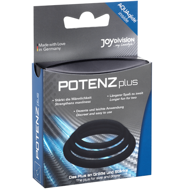 JOYDIVISION POTENZDU - PLUS PACK 3 ANELLS PER A PENIS NEGRES - S, M, L