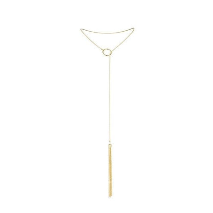 BIJOUX - MAGNIFIQUE COLLAR METÁLICO CON FLECOS DORADO