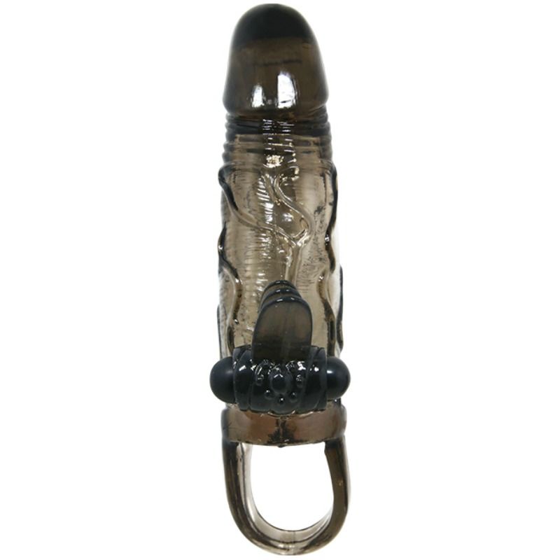 DANCE - BRAVE MAN ANAL AND CLITORIS VIBRATING PENIS SLEEVE 16.5 CM BLACK