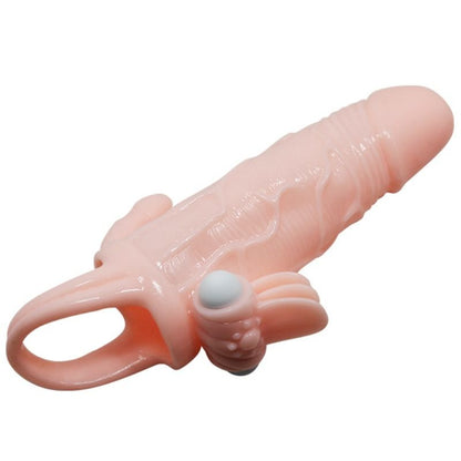 DANCE - BRAVE MAN ANAL AND CLITORIS VIBRATING PENIS SLEEVE 16.5 CM NATURAL