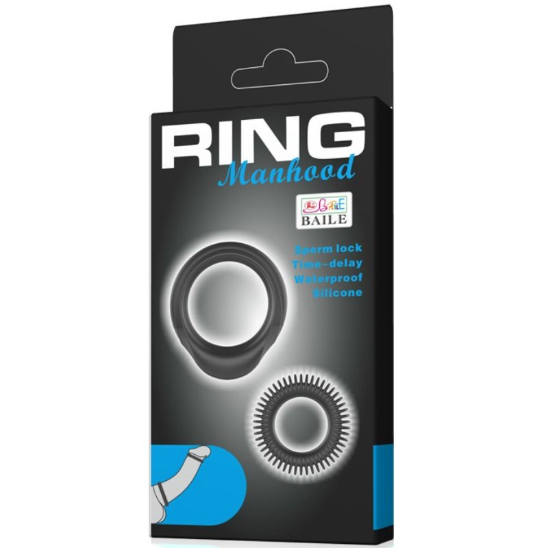 DANS - KIT 2 SILIKONRINGAR RING MANHOOD