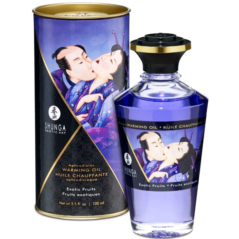 SHUNGA - MASSAGE OIL WITH WARMING EFFECT AND EXOTIC FRUIT FLAVOR 100 ML