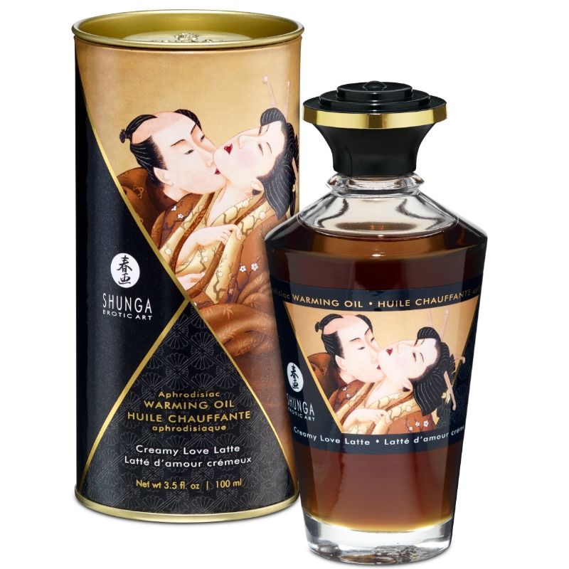 SHUNGA - MASSAGE OIL WITH WARMING EFFECT AND COFFEE FLAVOR 100 ML