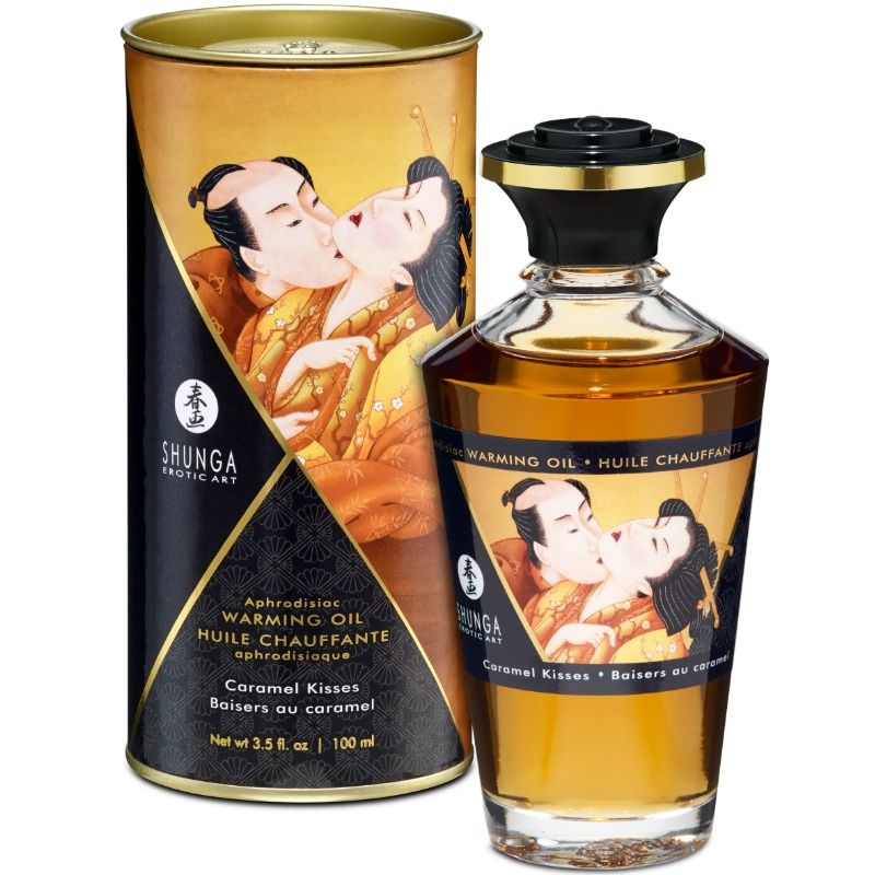SHUNGA - WARMING MASSAGE OIL CARAMEL FLAVOR 100 ML