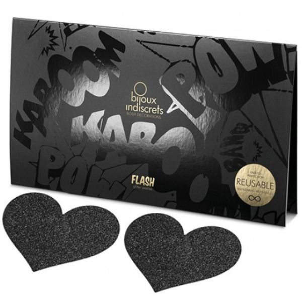 BIJOUX INDISCRETS - PEZONERAS FLASH CORAZÃN NEGRO