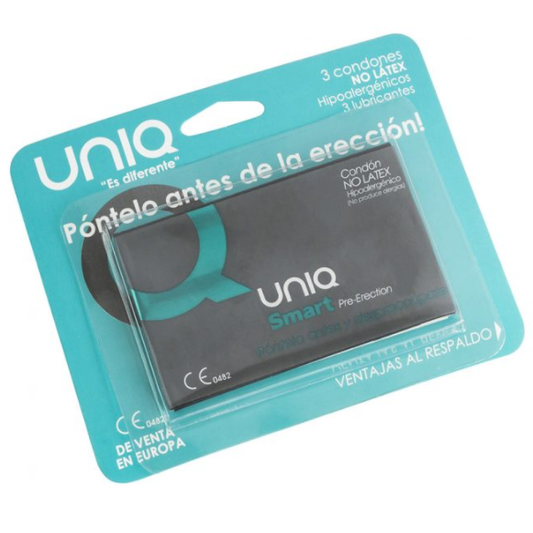 UNIQ - SMART PRESERVATIUS PRE-ERECCIÓ SENSE LATEX 3 UNITATS