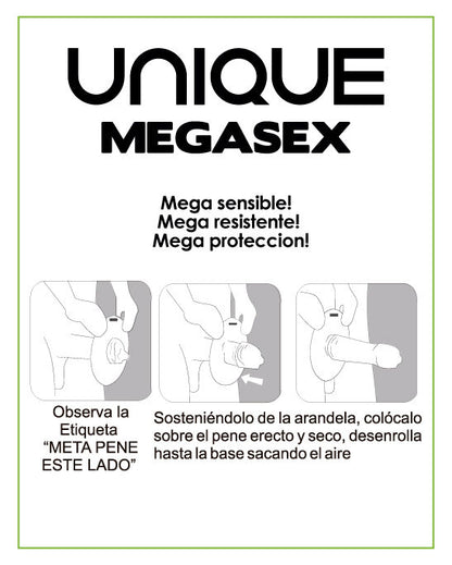 UNIQ - ПРЕЗЕРВАТИВИ MEGASEX SENSITIVE З ПІДВ&#39;ЯЗКОЮ БАНТИКОМ БЕЗ ЛАТЕКСУ 3 ОД.