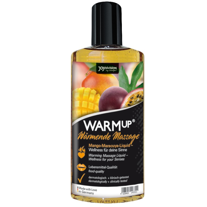 JOYDIVISION AQUAGLIDE - WARMUP MANGO+PASSION FRUIT MASSAGE OIL 150 ML