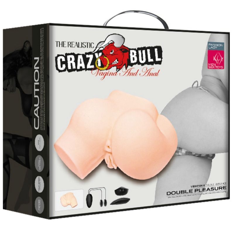 CRAZY BULL - Rumpa MED REALISTISK VAGINA OCH ANUS OCH VIBRATION