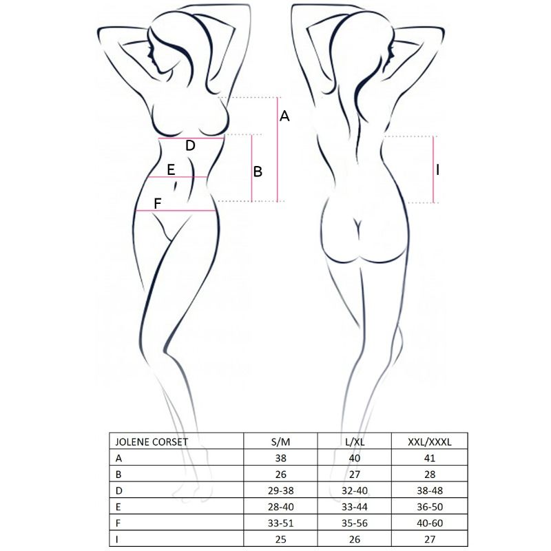 PASSION - WOMAN JOLENE CORSET NEGRO TALLA L/XL